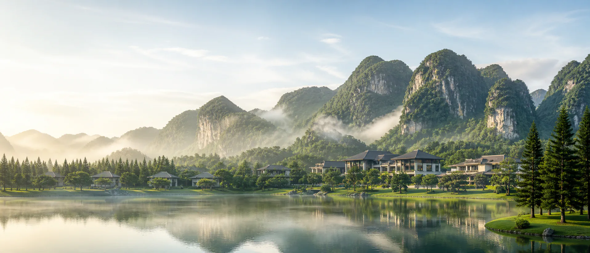 Khám phá Hồ Đồng Chương giữa rừng thông và hồ nước xanh.